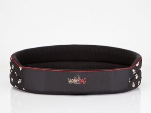 Hobbydog лежак Лапки R1, черный, 42x30 см цена и информация | Лежаки, домики | kaup24.ee