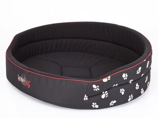 Hobbydog лежак Лапки R4, черный, 58x43 см цена и информация | Лежаки, домики | kaup24.ee
