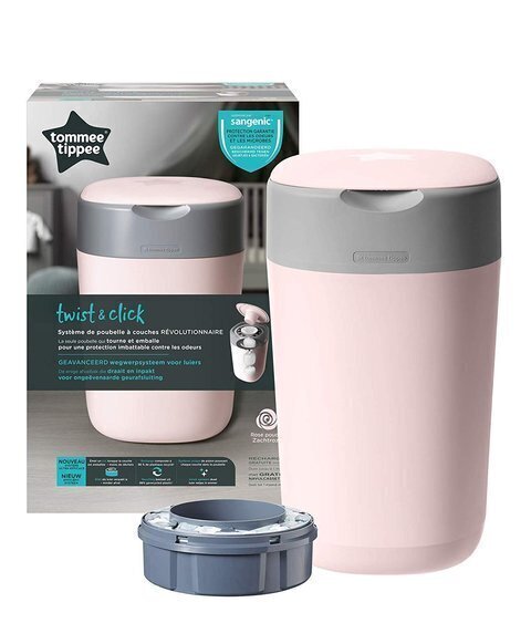 Mähkmekonteiner Tommee Tippee Sangenic Twist&Click, roosa цена и информация | Mähkmed | kaup24.ee