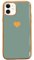 Силиконовый чехол Fusion Heart Case для Apple iPhone 11 Pro, зеленый цена и информация | Чехлы для телефонов | kaup24.ee