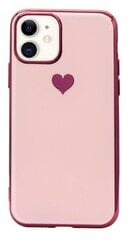 Силиконовый чехол Fusion Heart Case для Apple iPhone 11 Pro Max, розовый цена и информация | Чехлы для телефонов | kaup24.ee