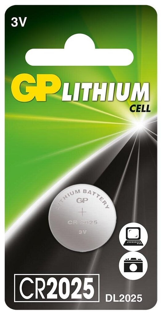 Patarei GP Lithium CR2025 цена и информация | Patareid | kaup24.ee
