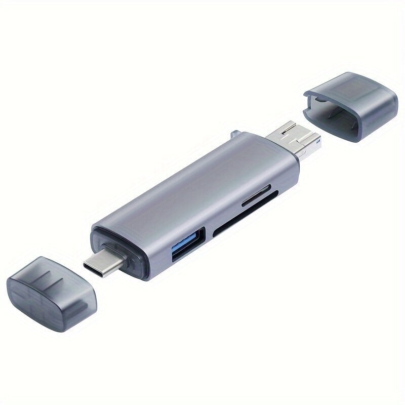 Pikk Riba Multifunktsionaalne USB3.0 Kaardilugeja Tüüp-C Android Telefonile Arvutile Hall. цена и информация | USB jagajad, adapterid | kaup24.ee