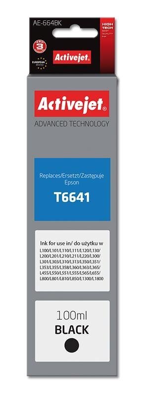 Tint ActiveJet Epson AE-664Bk 100ml Must T6641 toonerikassett hind ja info | Laserprinteri toonerid | kaup24.ee