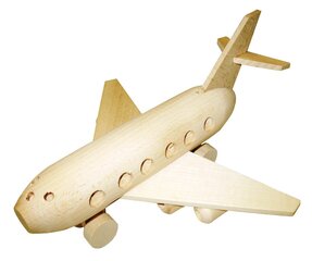 Деревянный пассажирский самолет 9587 цена и информация | Развивающий мелкую моторику - кинетический песок KeyCraft NV215 (80 г) детям от 3+ лет, бежевый | kaup24.ee