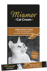 Miamor vedel kassitoit maksaga Leberwurst-Cream, 6x15 g цена и информация | Лакомства для котов | kaup24.ee