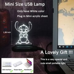 Lilo Stitch Lamp Cartoon Armas Stitch Figuuri Sõbrad 3D LED цена и информация | Светильники-вентиляторы | kaup24.ee