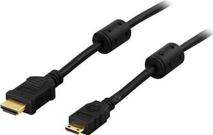 DELTACO HDMI-1056, HDMI kaabel, A tüüp HDMI - Mini HDMI , 5m hind ja info | Kaablid ja juhtmed | kaup24.ee