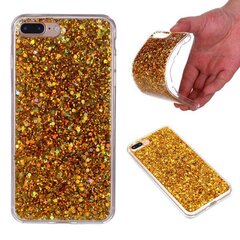 Силиконовый чехол Fusion Gold Sequins Back Case для Apple iPhone X / XS, золотой цена и информация | Чехлы для телефонов | kaup24.ee