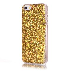 Силиконовый чехол Fusion Gold Sequins Back Case для Apple iPhone X / XS, золотой цена и информация | Чехлы для телефонов | kaup24.ee