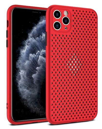 Silikoonist ümbris Fusion Breathe Huawei P40 Lite, punane hind ja info | Telefoni kaaned, ümbrised | kaup24.ee