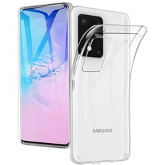 Прочный силиконовый чехол Fusion Ultra Back Case 2 mm для Samsung G988 Galaxy S20 Ultra, прозрачный цена и информация | Чехлы для телефонов | kaup24.ee