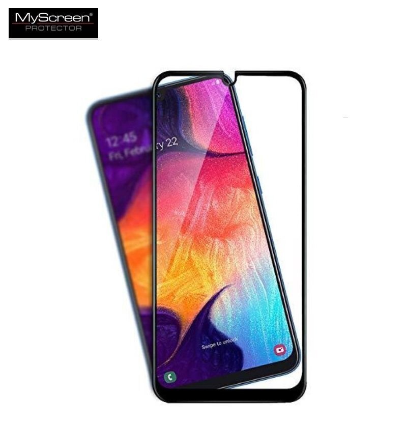 LCD kaitsev karastatud klaas MyScreen Diamond Edge Full Glue Samsung A105 A10 must цена и информация | Ekraani kaitsekiled | kaup24.ee