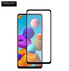 LCD kaitsev karastatud klaas MyScreen Lite Edge Full Glue Samsung A217 A21s, must цена и информация | Защитные пленки для телефонов | kaup24.ee