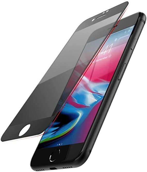 Ekraani kaitseklaas telefonile iPhone 7/8 JUODA, PRIVACY, Tempered glass Full Glue, Full Cover SOUNDBERRY цена и информация | Ekraani kaitsekiled | kaup24.ee