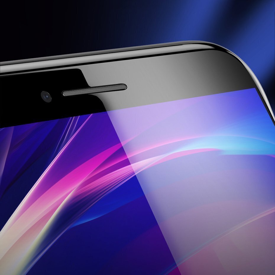 Ekraani kaitseklaas telefonile iPhone 7/8 ANTIDUST BLACK Tempered glass Full Glue, Full Cover SOUNDBERRY hind ja info | Ekraani kaitsekiled | kaup24.ee