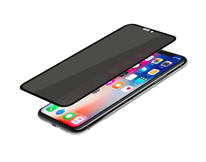 Ekraani kaitseklaas PRIVACY telefonile iPhone X/XS/11PRO, Tempered glass Full Glue, Full Cover SOUNDBERRY hind ja info | Ekraani kaitsekiled | kaup24.ee