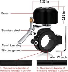 Klassikaline messingist jalgrattakell koos rattatarvikutega lastele ja täiskasvanutele hind ja info | Ujumismütsid | kaup24.ee