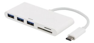 JAOTUR DELTACO USBC-HUB, USB 3.1, 2xUSB-C цена и информация | Адаптеры и USB-hub | kaup24.ee