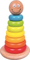 Деревянная пирамида Bino, 10 см цена и информация | Игрушки для малышей | kaup24.ee