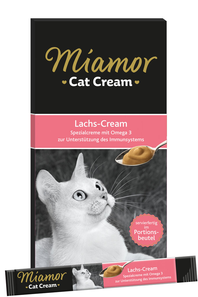 Miamor vedel kassitoit lõhega Lachs-cream 6x15g цена и информация | Maiustused kassidele | kaup24.ee