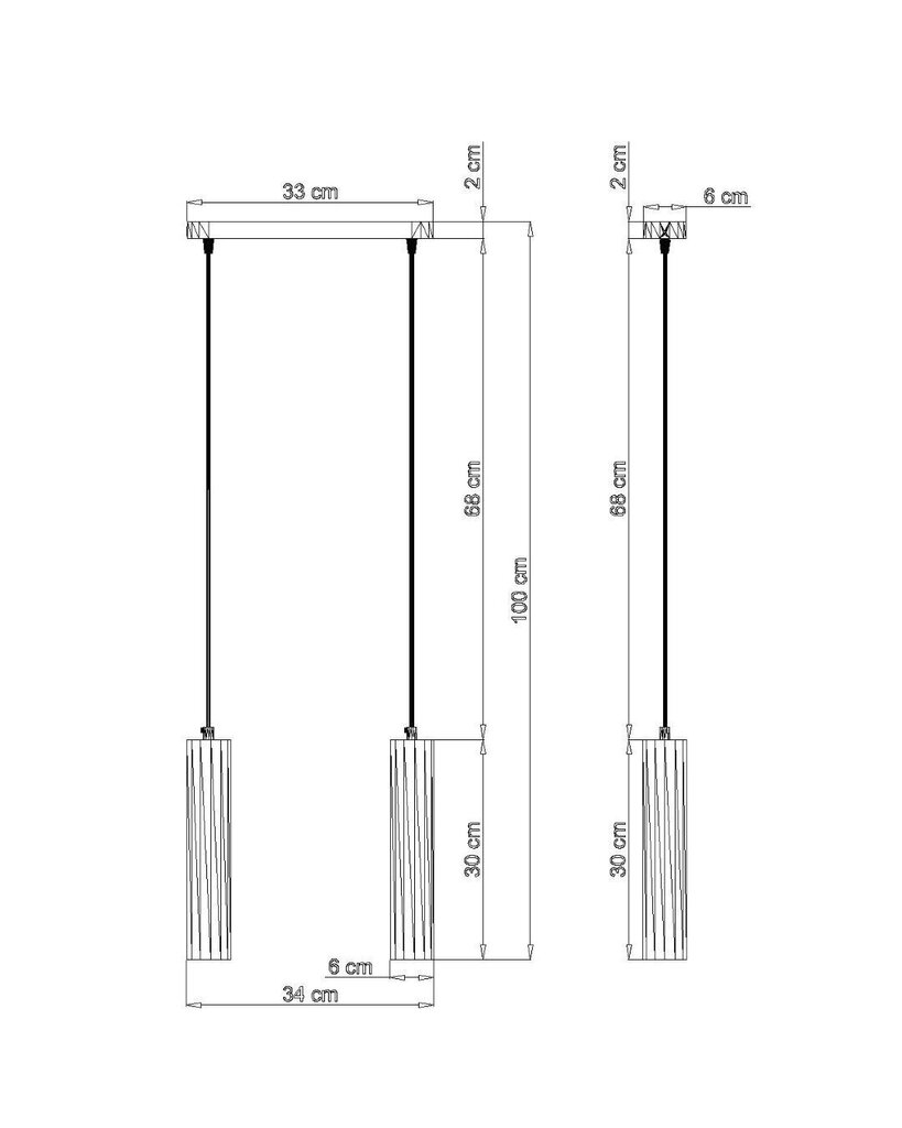 Rippvalgusti Sollux Lino 2 Wood hind ja info | Rippvalgustid | kaup24.ee