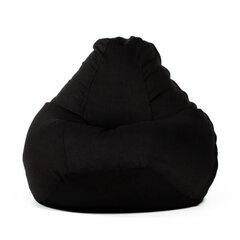 Кресло-мешок XL COZY из мебельной ткани - черный цена и информация | Кресла-мешки и пуфы | kaup24.ee
