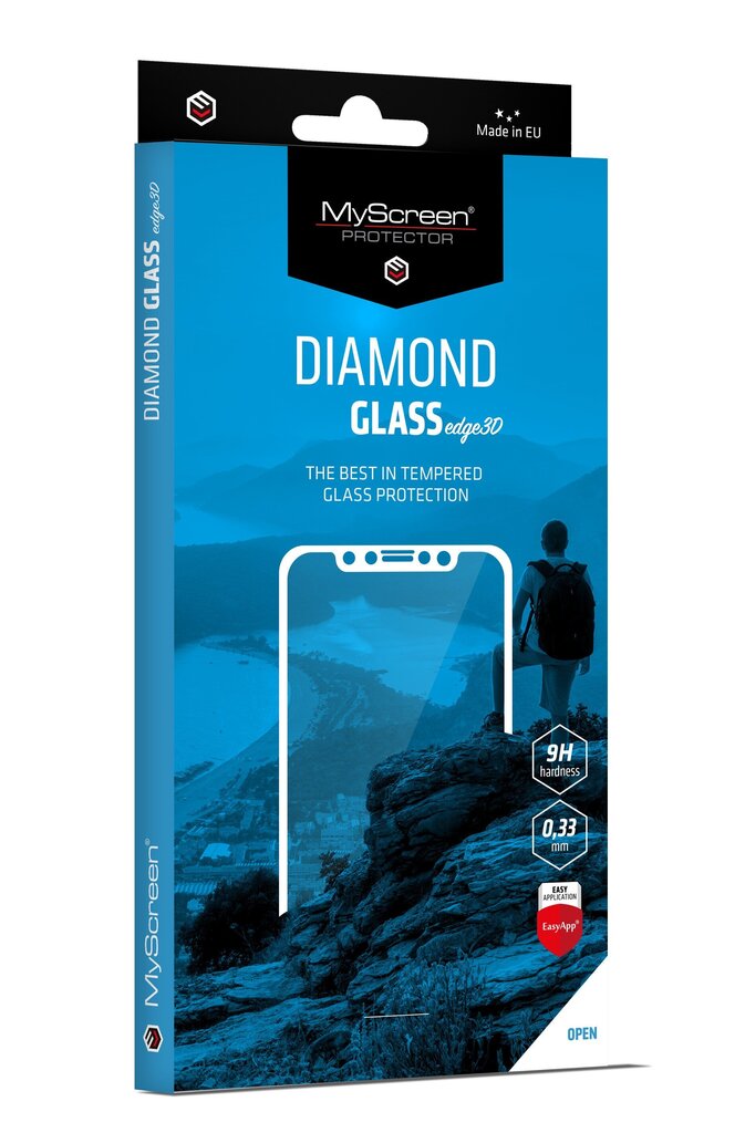 LCD kaitseklaas MyScreen Diamond Edge 3D Apple iPhone 6/6S must цена и информация | Ekraani kaitsekiled | kaup24.ee