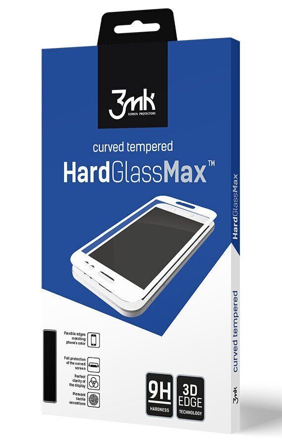 LCD kaitseklaas 3MK Hard Glass Max Finger Print Samsung G973 S10 must hind ja info | Ekraani kaitsekiled | kaup24.ee