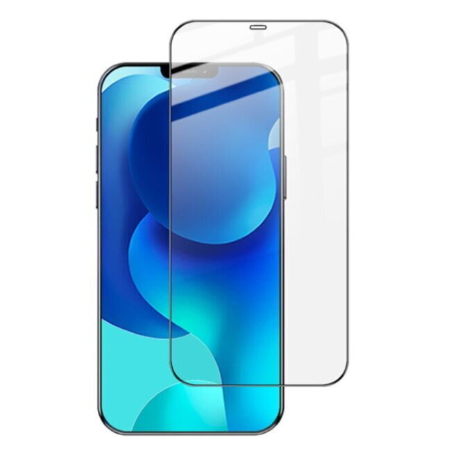 LCD kaitseklaas MyScreen Diamond Edge Full Glue Apple iPhone 12 must цена и информация | Ekraani kaitsekiled | kaup24.ee