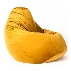 Кресло-мешок XL TREND из велюровой ткани - желтый цена и информация | Кресла-мешки и пуфы | kaup24.ee
