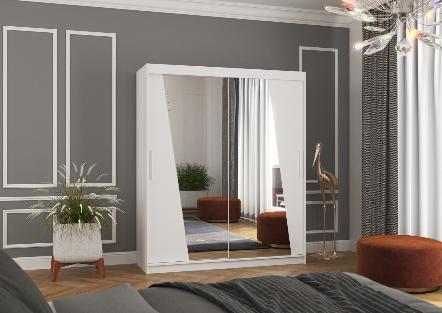 Kapp ADRK Furniture Preto, valge hind ja info | Kapid | kaup24.ee