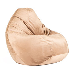 Кресло-мешок XXL TREND из велюровой ткани - бежевый цена и информация | Кресла-мешки и пуфы | kaup24.ee