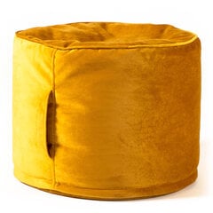 Пуф POP TREND из велюровой ткани - желтый (35х45 см) цена и информация | Кресла-мешки и пуфы | kaup24.ee