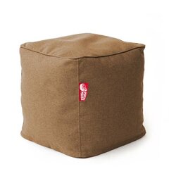 Пуф CUBE COZY из искусственной кожи - латте (35х45 см) цена и информация | Кресла-мешки и пуфы | kaup24.ee