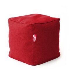 Tumba CUBE COZY mööbliriidest 40*40*40 cm - Punane hind ja info | Kott-toolid, tumbad, järid | kaup24.ee