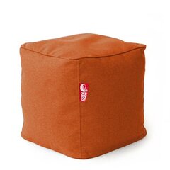 Пуф CUBE COZY из искусственной кожи - оранжевый (35х45 см) цена и информация | Кресла-мешки и пуфы | kaup24.ee