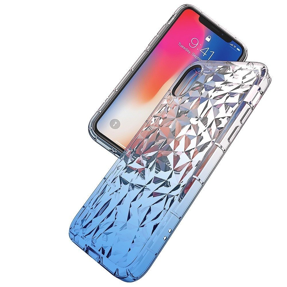 Ümbris Swissten Crystal Clear telefonile Apple iPhone 7 / 8 Transparent - Blue цена и информация | Telefoni kaaned, ümbrised | kaup24.ee