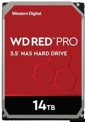 Drive server WD Red Pro WD141KFGX (14 TB HDD 14 TB; 3.5 Inch; SATA III; 256 MB; 7200 rpm) цена и информация | Внутренние жёсткие диски (HDD, SSD, Hybrid) | kaup24.ee