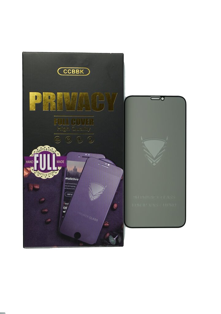 Ekraani kaitseklaas PRIVACY telefonile iPhone X/XS/11PRO, Tempered glass Full Glue, Full Cover SOUNDBERRY hind ja info | Ekraani kaitsekiled | kaup24.ee