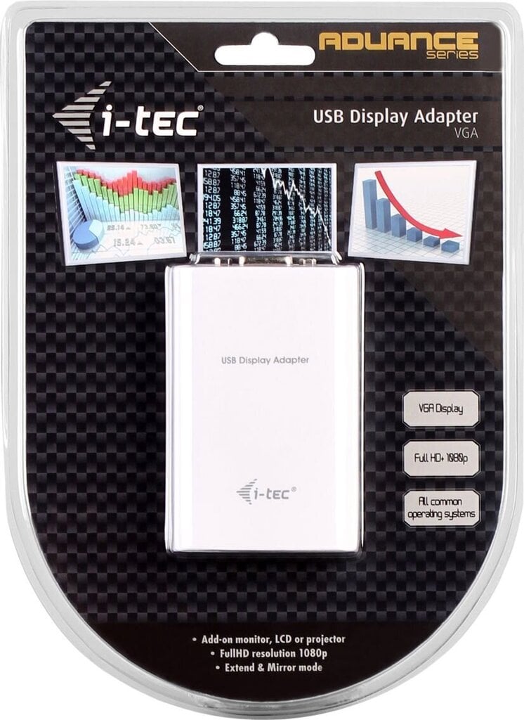 USB-VGA Adapter i-Tec USB2VGA hind ja info | USB jagajad, adapterid | kaup24.ee