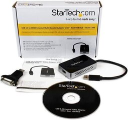StarTech USB32HDEH цена и информация | Адаптер Aten Video Splitter 2 port 450MHz | kaup24.ee
