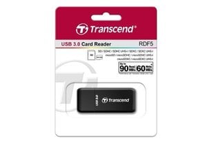 MEMORY READER FLASH USB3 BLACK/TS-RDF5K TRANSCEND цена и информация | Адаптеры и USB-hub | kaup24.ee