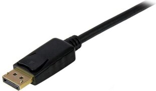 DisplayPort-VGA Adapter Startech DP2VGAMM6B   (1,8 m) Must 1.8 m hind ja info | Kaablid ja juhtmed | kaup24.ee