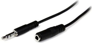 Audio Pikendusjuhe (3.5 mm) Startech MU2MMFS   (2 m) Must hind ja info | Kaablid ja juhtmed | kaup24.ee