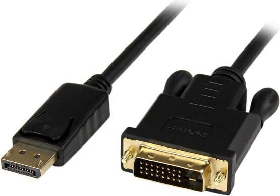 DisplayPort-DVI Adapter Startech DP2DVIMM6BS 1,8 m Must hind ja info | Kaablid ja juhtmed | kaup24.ee