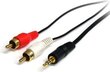 Audiojuhe (3.5mm)-2 RCA Kaabel Startech MU3MMRCA   0,9 m Must hind ja info | Kaablid ja juhtmed | kaup24.ee