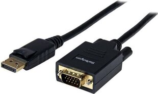 DisplayPort-VGA Adapter Startech DP2VGAMM6  Must цена и информация | Кабели и провода | kaup24.ee