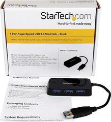 StarTech ST4300MINU3B цена и информация | Адаптеры и USB-hub | kaup24.ee