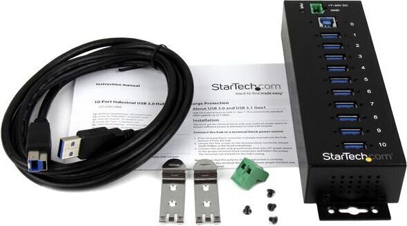 USB-jaotur Startech ST1030USBM   Must hind ja info | USB jagajad, adapterid | kaup24.ee